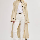 Straight long jeans white