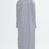 Maxi shirt dress stripe black stripe