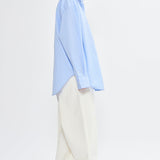 Relaxed-fit pinstripe poplin shirt
