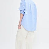 Relaxed-fit pinstripe poplin shirt
