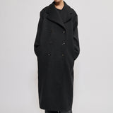 Oversized long coat dark grey