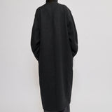 Oversized long coat dark grey