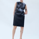 Sleeveless leather dress | MTO