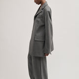 Relaxed-fit blazer jacket grey
