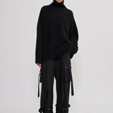 Cashmere turtleneck sweater black