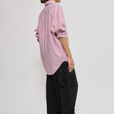 Relaxed-fit pinstripe poplin shirt