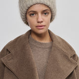 Mohair beanie light beige melange