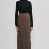 Mid-length crinkle skirt