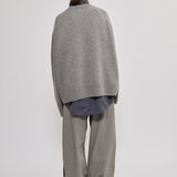 Cashmere crewneck sweater grey melange