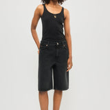 Boyfriend fit denim shorts