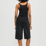 Boyfriend fit denim shorts