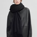 Alpaca blanket scarf black