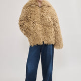 Fluffy shearling jacket