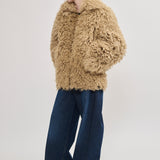 Fluffy shearling jacket