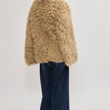 Fluffy shearling jacket