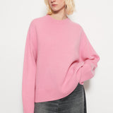 Cashmere crewneck sweater pink