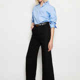 High-waisted cropped jeans black