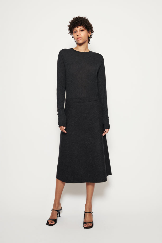 A-line wool twill skirt – Teurn Studios
