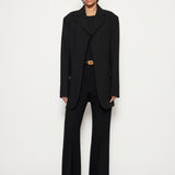 Relaxed-fit blazer jacket black