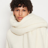 Alpaca blanket scarf ecru