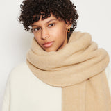 Alpaca blanket scarf beige