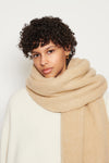 Alpaca blanket scarf beige