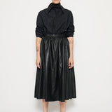 Full silhouette leather skirt | MTO