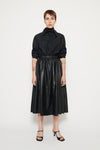 Full silhouette leather skirt