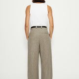 Relaxed-fit pleated trousers in check