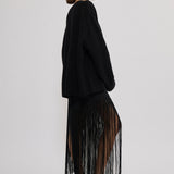 Mini fringes skirt