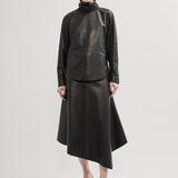 Asymmetric leather skirt | MTO