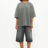 Oversized cotton t-shirt washed grey