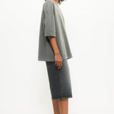 Oversized cotton t-shirt washed grey