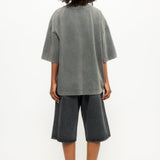 Oversized cotton t-shirt washed grey