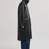 Shearling cocoon coat