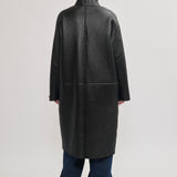 Shearling cocoon coat