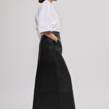 Doublé leather maxi skirt