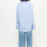 Relaxed-fit pinstripe poplin shirt