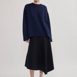 Cashmere crewneck sweater navy