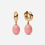 Earring with pink pendant