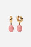 Earring with pink pendant