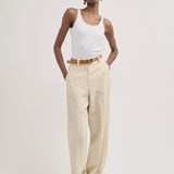 Tailored flat front trousers