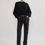 Straight long jeans black