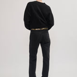 Straight long jeans black