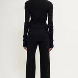 Long sleeved rib turtleneck
