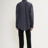 Pointy collar shirt dark grey