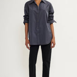 Pointy collar shirt dark grey