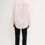 Pointy collar poplin shirt light pink