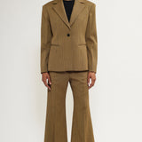 Hourglass blazer beige pinstripe