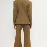 Hourglass blazer beige pinstripe